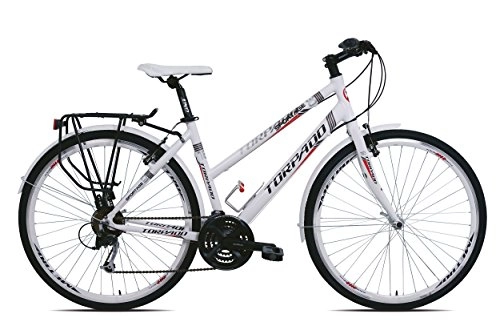 Vélos de montagnes : TORPADO &apos vélo Sportage 28 "Femme 3 x 7 V alu taille 44 Blanc (Trekking) / Bicycle Sportage 28 Lady 3 x 7S alu Size 44 white (Trekking)