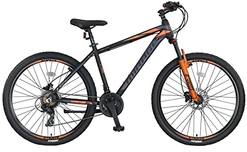 Vélos de montagnes : Umit Mirage vélo Mixte Adulte, Noir-Orange, 27, 5" T.20