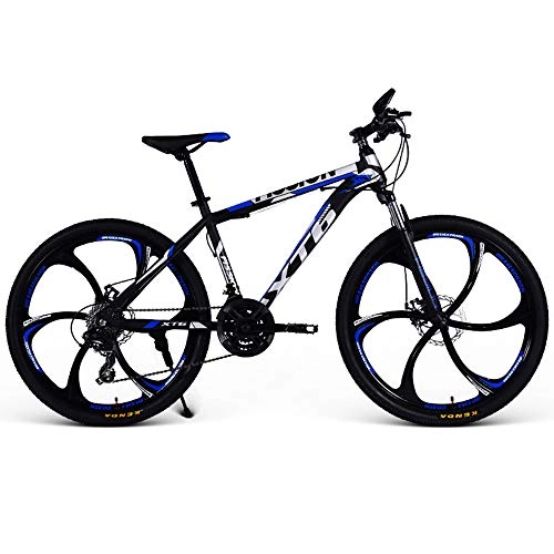 Vélos de montagnes : VANYA 27 Vitesse Adulte VTT Absorption des Chocs 24 / 26 Pouces Trajets à vélo Double Freins à Disque Hors Route vélo, BlackBlue, 26inches