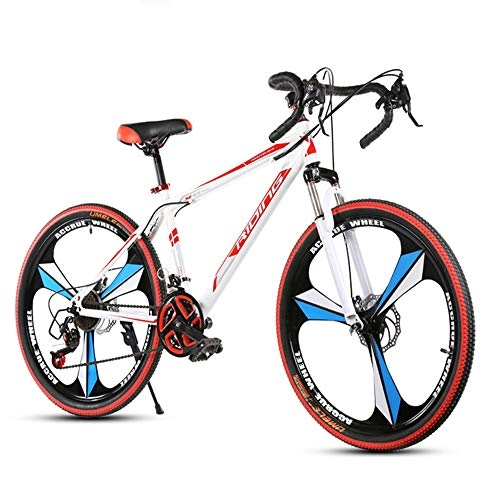 Vélos de montagnes : VANYA Mountain Bike 27 Vitesse Double Frein à Disque 26 Pouces à Vitesse Variable Trajets à vélo Unisexe Une Roue Hors Route vélo, Rouge