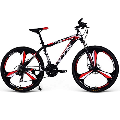 Vélos de montagnes : VANYA VTT Double Frein à Disque 24 / 26 Pouces 27 Vitesse Amortisseur en Acier au Carbone Une Roue Unisexe Hors Route vélo, 26inches