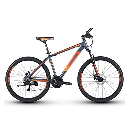 Vélos de montagnes : VTT 26 en aluminium 21 vitesses avec frein à disque pour homme, femme, adulte et adolescent (couleur : orange)