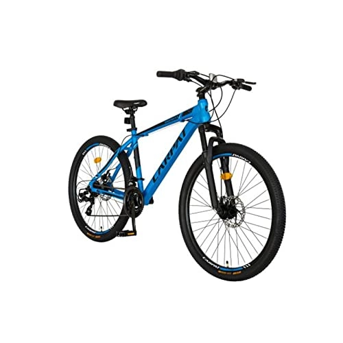 Vélos de montagnes : VTT Adulte Roues 26" Homme / Femme 16" Cadre Aluminium Dérailleur 7 Vitesses Système de Frein à Disque Deux Couleurs (Gris, Bleu) (Color : Bleu)