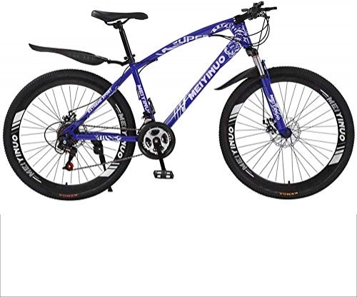 Vélos de montagnes : VTT Macro - 26" - Double frein à disque - Fourche de suspension antidérapante - Pour homme et femme - Bleu - 24 vitesses, bleu, 27 speed
