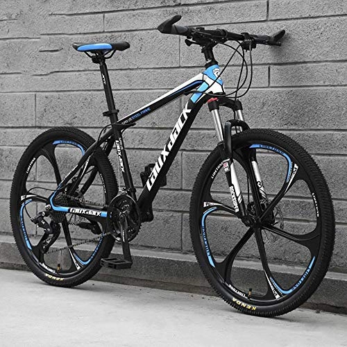 Vélos de montagnes : VTT pour Adultes, Vélo de montagne en alliage d'aluminium de 26 pouces avec 30 vitesses et absorption des chocs hors route Bleu noir B