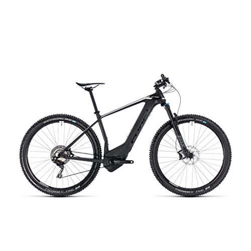 Vélos de montagnes : VTT à assistance électrique Cube Elite Hybrid C:62 SL 500 29 black'n'white 2018 - 19"