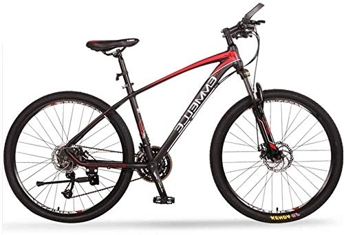 Vélos de montagnes : Vélo 27 Vitesses Mountain Bikes, 27, 5 Pouces Big Mountain Trail pneus de vélo, Double Suspension de vélo de Montagne, Cadre en Aluminium, Femmes Hommes vélo (Color : Red)