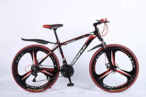 Vélos de montagnes : Vélo de montagne 24 vitesses pour adulte, cadre complet en alliage d'aluminium léger, roue à suspension avant pour homme, frein à disque