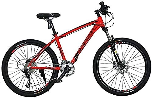 Vélos de montagnes : Vélo de montagne arrière rigide 26 pouces cadre en alliage d'aluminium léger 27 vitesses VTT tout-terrain avec fourche avant verrouillable double frein à disque multifonctionnel