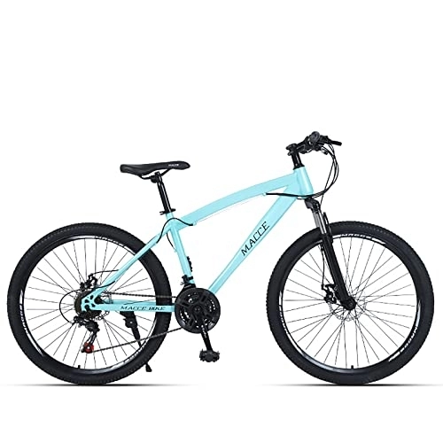Vélos de montagnes : Vélo de montagne de 66 cm, 27 vitesses, vélo de montagne à double disque antidérapant, une variété de couleurs sont disponibles (24, bleu)