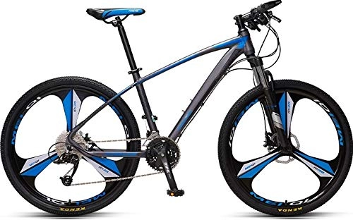 Vélos de montagnes : Vélo de montagne Forever pour adulte, avec siège réglable, YE880, 26 / 27, 5 cm, 30 vitesses, cadre en alliage d'aluminium, Jante en alliage gris et bleu de 69, 8 cm., 27.5