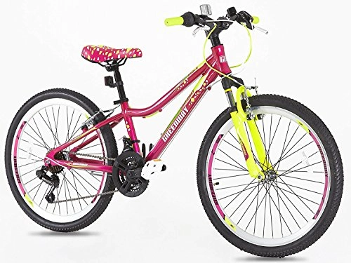 Vélos de montagnes : Vélo de montagne pour filles en alliage 24’’ vélo de montagne, suspension de poids léger