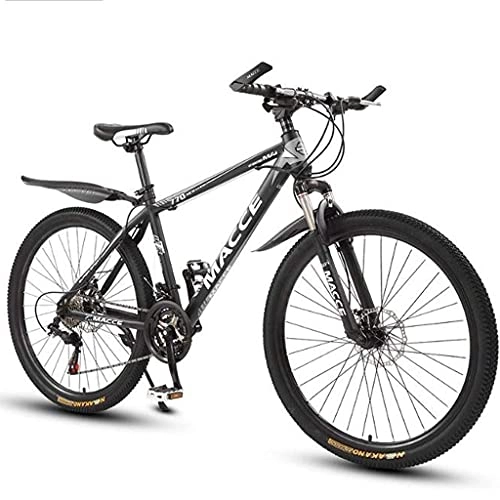 Vélos de montagnes : Vélo de montagne pour homme et femme - VTT de 66 cm - Double frein à disque et suspension avant - Cadre en acier carbone - 21 vitesses, 24 vitesses, 27 vitesses - Pour femme
