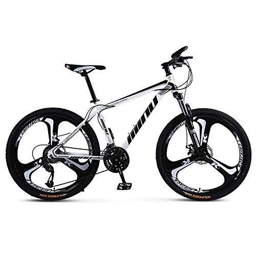 Vélos de montagnes : Vélo De Montagne VTT Vélo de Montagne Montagne Vélos en acier au carbone Hardtail Ravine vélo à double disque de frein et verrouillage de la fourche avant, 26 pouces roue Tout-Terrain Bike Vélo De Mon