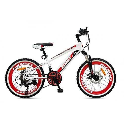 Vélos de montagnes : Vélo Garçons Filles Zonix VTT Astro Boy 20 Pouces 21 Vitesse Blanc Rouge 85% Assemblé