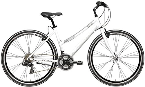 Vélos de montagnes : Vélo hybride Cycles Adriatique boxter FY pour femme avec châssis en aluminium, roues de 28 dérailleur shimano à 21 vitesses, femme, Bianco