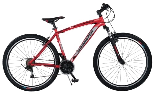 Vélos de montagnes : Vélo VTT MOONSTER 27, 5 STEEL 18 V Taille 40 Rouge