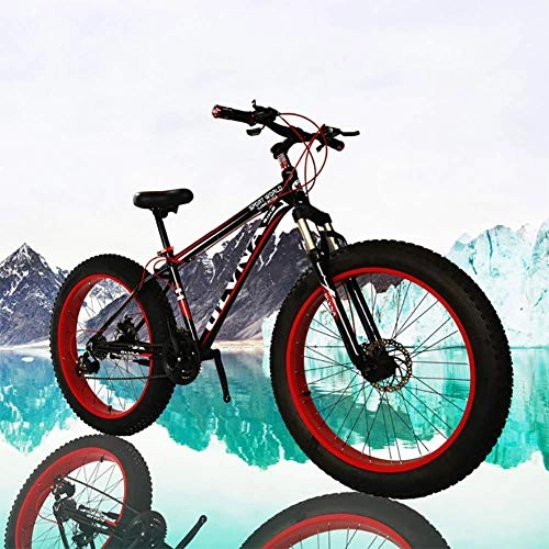 Vélos de montagnes : Wghz Fat Bike 26 Taille de Roue et Sexe des Hommes Fat Bike de Snow Bike, Mode MTB 21 Speed ​​Full Suspension Steel Double Disc Brake Mountain Bike MTB Bicycle, A1