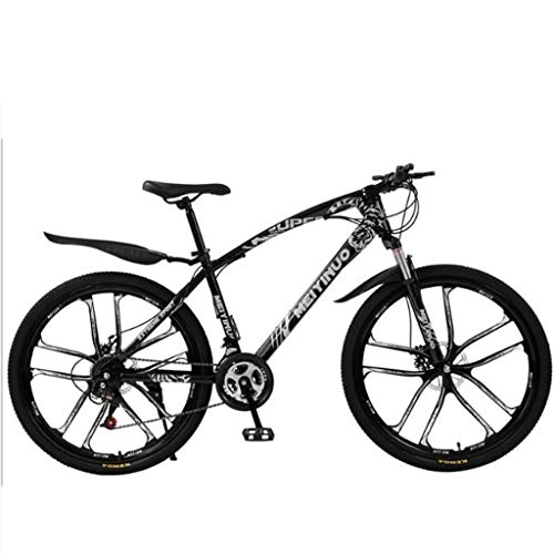 Vélos de montagnes : WGYBREAM Vélo VTT, Vélo Tout Terrain, Vélo de Montagne, Montagne Vélos 26" -amortissante Ravine vélo avec Suspension à Double Disque de Frein Avant, 21 / 24 / 27 Vitesses, Cadre en Acier au Carbone