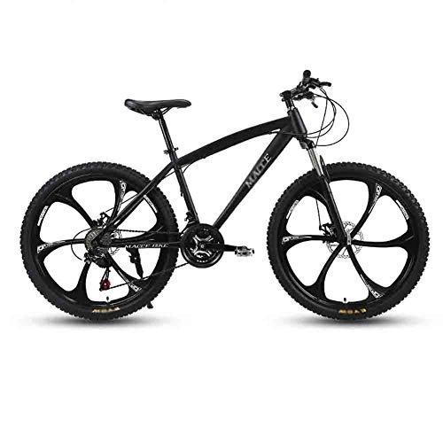 Vélos de montagnes : WJJ Vélos de Ville VTT, VTT en Aluminium Vélo Adulte VTT VTT Route Vélos for Hommes et Femmes 26En Roues Double Vitesse réglable Frein à Disque Vélo de Montagne Adulte (Color : Black, Size : 27 Speed)