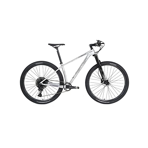 Vélos de montagnes : Wonzone zxc frein à disque à huile pour vélo tout-terrain en fibre de carbone cadre de vélo de montagne roue en aluminium (couleur : blanc, taille : XL)