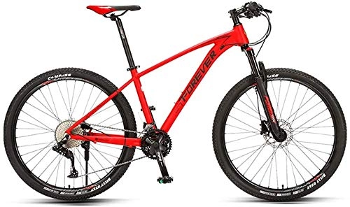 Vélos de montagnes : WQFJHKJDS 33 Vitesses VTT de Montagne mâle et Femme Adulte Double Choc Absorbant vélo à vélo de vélo Flexible Changement de Vitesse (Color : Red)