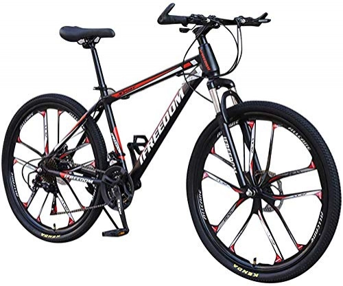 Vélos de montagnes : WSJYP 26 Pouces 21 Vitesses Vélo de Montagne Vélo Adulte Étudiant Extérieur VTT Semi-Rigide Vélo de Route Vélos d'exercice Vélos, 26 inch-Red