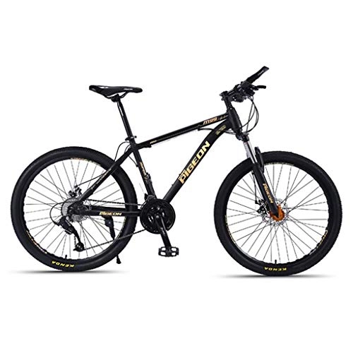 Vélos de montagnes : WYLZLIY-Home Vélo De Montagne VTT Vélo de Montagne 26inch VTT / Vélos, Cadre en Acier au Carbone, Suspension Avant et Double Disque de Frein, 24x Tout-Terrain Bike Vélo De Montagne VTT (Color : A)