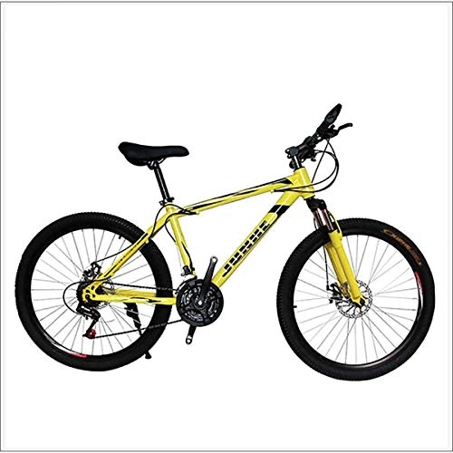 Vélos de montagnes : Xer VTT pour homme, 17", cadre en acier, 21 / 24 / 27 / 30 vitesses, amortisseur entièrement réglable, fourche à suspension avant, jaune, 30 vitesses