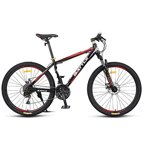 Vélos de montagnes : Xiaoyue 24x Mountain Bikes, 26 Pouces Adulte Haute teneur en Carbone Cadre en Acier Hardtail vélos Tout-Terrain VTT Hommes, Vélos Anti-Slip, Vert lalay (Color : Red)