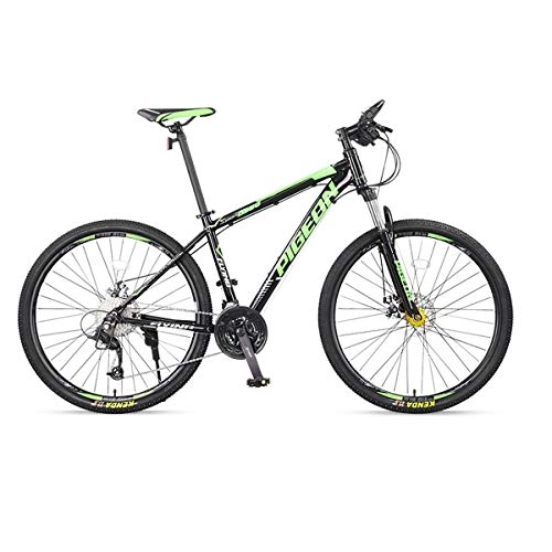 Vélos de montagnes : XIONGHAIZI Vélo de Montagne, vélo Amortisseur à 27 Vitesses, vélo étudiant en Aluminium de 27, 5 Pouces, vélo de Banlieue pour Homme et Femme (Color : Black Green, Edition : 27 Speed)