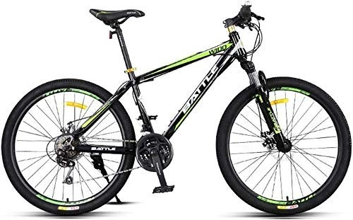 Vélos de montagnes : XIUYU 24x Mountain Bikes, 26 Pouces Adulte Haute teneur en Carbone Cadre en Acier Hardtail vélos Tout-Terrain VTT Hommes, Vélos Anti-Slip (Color : Green)