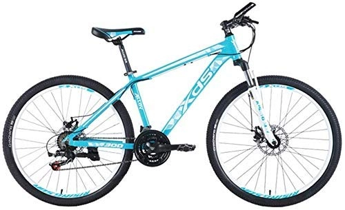 Vélos de montagnes : XIUYU 26 Pouces, Aluminium Mountain Bikes 21 Vitesse VTT avec Double Disque de Frein, Adulte Alpine Bicyclette, Vélos Anti-Slip, Hardtail Mountain Bike (Color : Blue, Size : 17 inches)