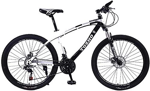 Vélos de montagnes : XYSQWZ Vélo De Montagne 24 Pouces pour Hommes Et Femmes en Noir avec Système Dérailleur Aluminium Freins À Disque