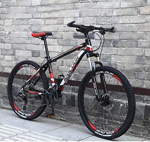 Vélos de montagnes : XYSQWZ Vélo De Montagne 26 Pouces pour Hommes Et Femmes en Noir avec Système Dérailleur Aluminium Freins À Disque