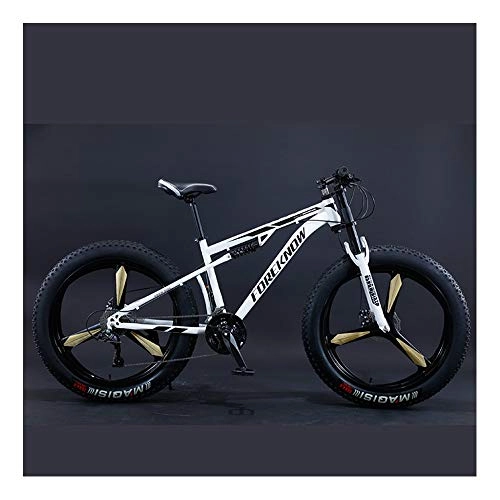 Vélos de montagnes : YCHBOS VTT 26 Pouces Homme Tout Suspendu Fatbike, 27 Vitesses Vélo de Montagne Adulte avec Grande Roue, Réglable Siège, Convient pour Une Hauteur De 170-195 CMB