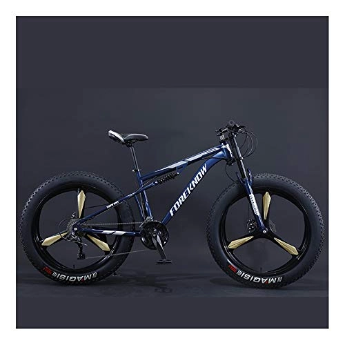 Vélos de montagnes : YCHBOS VTT 26 Pouces Homme Tout Suspendu Fatbike, 27 Vitesses Vélo de Montagne Adulte avec Grande Roue, Réglable Siège, Convient pour Une Hauteur De 170-195 CmE