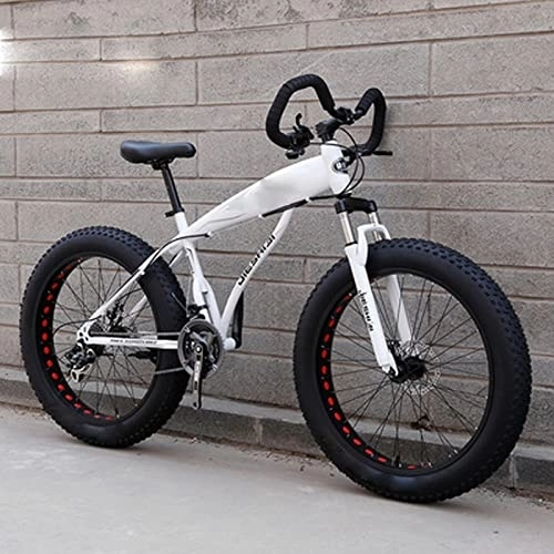 Vélos de montagnes : YXGLL Vélo de Montagne à Grande Roue à Vitesse Variable Ultra-Large de Pneu de 26 Pouces d'épaisseur, vélo d'étudiant Adulte de motoneige (White 27)