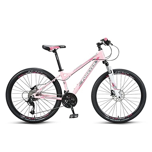 Vélos de montagnes : zcyg VTT VTT De 26 Pouces 27 Vitesses, Fourche De Suspension De Lock-Out, Cadre en Aluminium pour Hommes Femmes pour Hommes(Color:Rose)