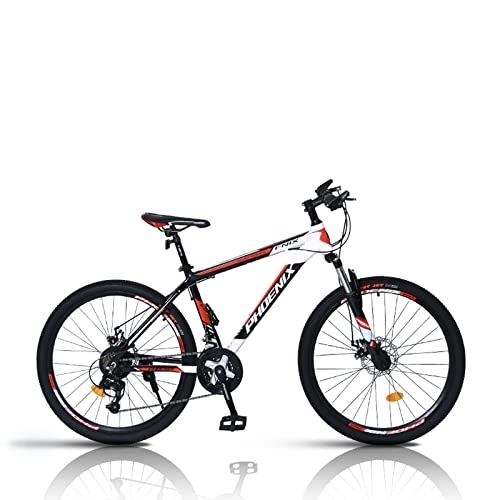 Vélos de montagnes : zcyg Vélo De Montagne Adulte, Transmission 24 Vites(Color:Noir + Rouge)