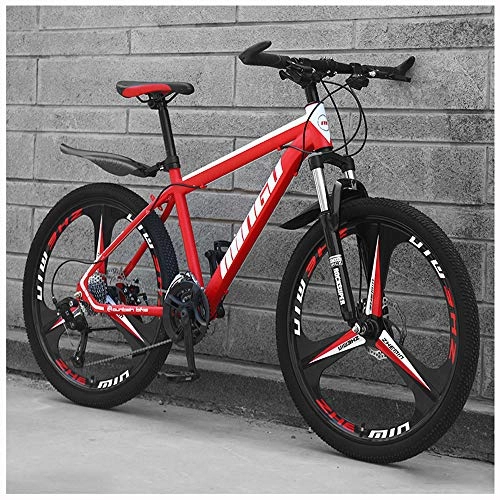 Vélos de montagnes : ZMCOV Velo VTT avec Suspension Avant, High-Carbon Steel Vélo De Montagne 24 / 26 Pouces, 3 Spoke Bike, 30 Speed, 26Inch