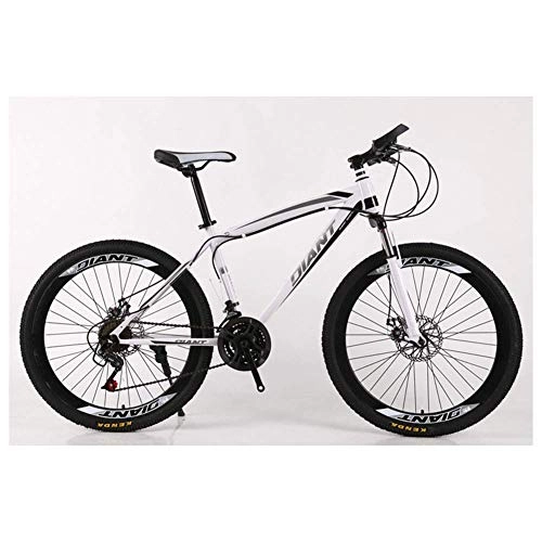 Vélos de montagnes : ZUQIEE Vélo de Montagne Sports de Plein air VTT / Unisex Bicyclettes 26 « » Roue légère HighCarbon Cadre en Acier 2130 Frein à Disque Shimano délais, 26" (Color : White, Size : 24 Speed)