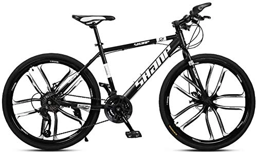 Vélos de montagnes : ZXL VTT VTT, 24 / 26 Pouces Double Frein à Disque, Adulte VTT Pays Gearshift Vélo, VTT Semi-Rigide avec Assise réglable en Acier au Carbone, vélo de Route (Color : 24-Stage Shift, Size : 26inches)