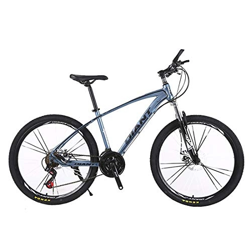Vélos de montagnes : ZY Vélo De Montagne D'alliage D'aluminium Bicyclette D'étudiant De Bicyclette Variable De Vitesse Frein à Disque, Gray Blue 27 Speed-Length 168cm