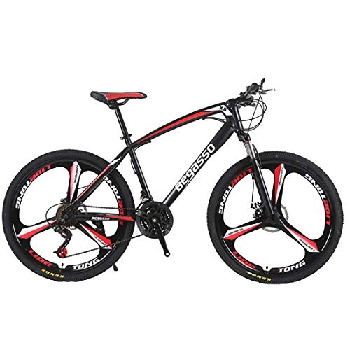 Vélos de montagnes : ZY Vélo de Montagne d'amortissement vélo de Montagne Trois Couteaux à Une Lame Frein à Disque étudiant vélo, Red-Length: 159cm