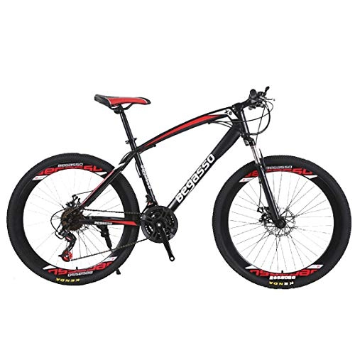 Vélos de montagnes : ZY Vélo de Montagne à Rayons de Frein à Disque Double Mode, Red-Length: 168cm