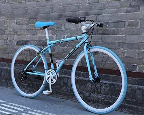 Vélos de routes : 26 pouces route des vélos, 24 vitesses, et des femmes des hommes adultes, Cadre en acier au carbone à haute, Route de vélos de course, roues de vélos, (Color : A)