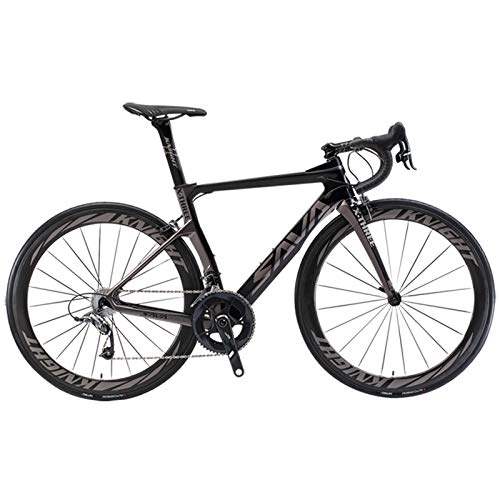 Vélos de routes : BIKERISK Route Carbone vélo 700C Carbone vélo Course Route vélo Carbone vélo avec R8000 22 Shimano Ultegra Vitesse vélo de Route vélo, Gris, 52cm