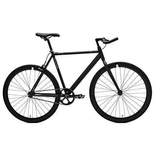 Vélos de routes : Critical Cycles 1884 Vélo de Piste Classique à pignon Fixe, Une Vitesse Unique, Guidon de Poursuite « Cornes de Vache » - Noir Mat, 43 cm / Extra-Petit