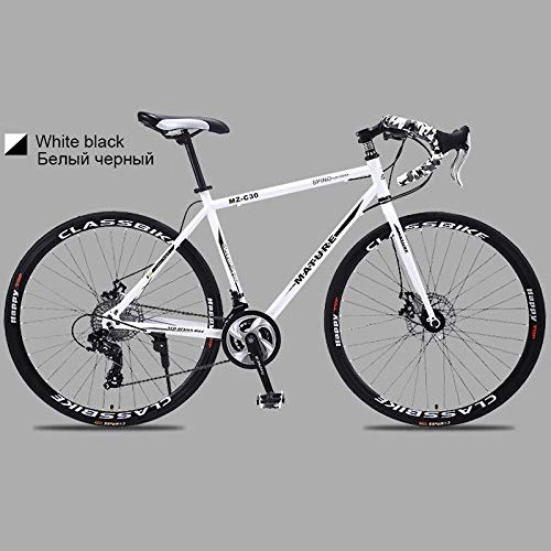 Vélos de routes : Domrx Vélo de Route en Alliage d'aluminium 700c 21 27and30speed vélo de Route vélo de Route Sable à Deux disques vélo ultra-léger-30 Vitesses WB Top